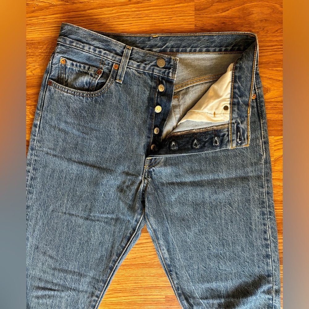 Levi’s High Rise Button W28 L28 Rigid Denim 501 Skinny